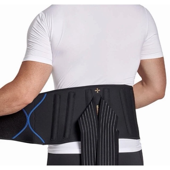 Tommie Copper Adjustable Compression Back Brace Black Large XL Unisex Infrared - Picture 3 of 13